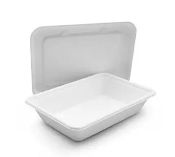 500 ml wegnehmen wasserdichte hitze beständige biologisch abbaubare Faser Zellstoff Großhandel Rechteck Fast-Food-Box
