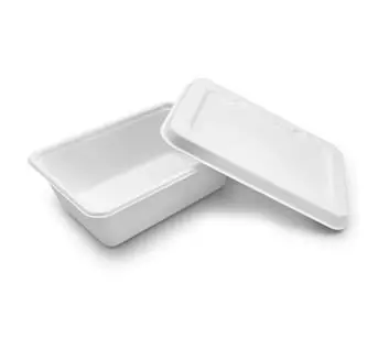 800 ml Öl Beweis Recycle bare Mikrowelle Sichere Pflanzen faser Einweg Rechteck Restaurant Lebensmittel Behälter Box