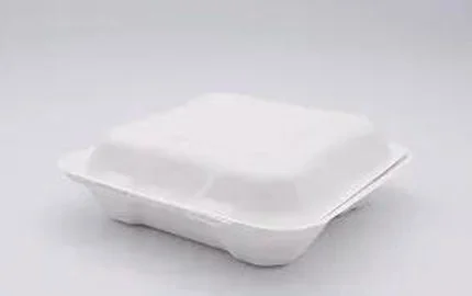 Umwelt freundliche Faser Zellstoff zum Mitnehmen 8 Zoll 3 Comp Clam shell Box